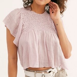 FREE PEOPLE NWT LAVENDER FLOWY TOP